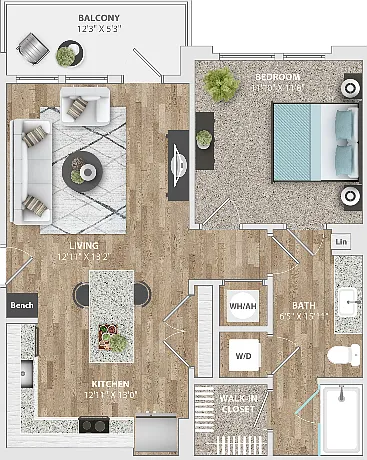 1 Bedroom | 1 Bath | 724 SF 1 Bedroom | 1 Bath | 724 SF