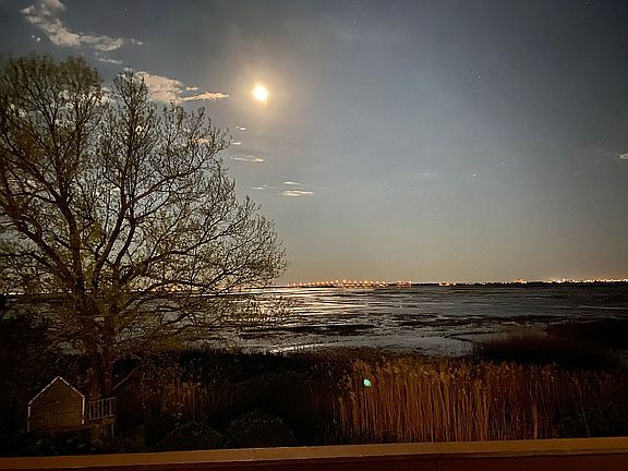 View at night from back deck