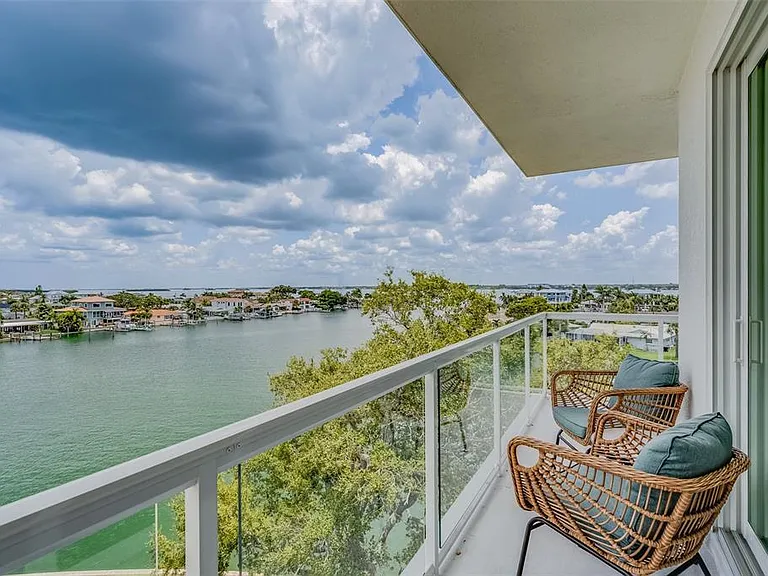 Enjoy your morning joe or tea on this wrap around top floor balcony