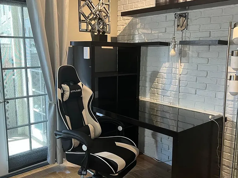 Large GlassTopped Desk And Chair Included!