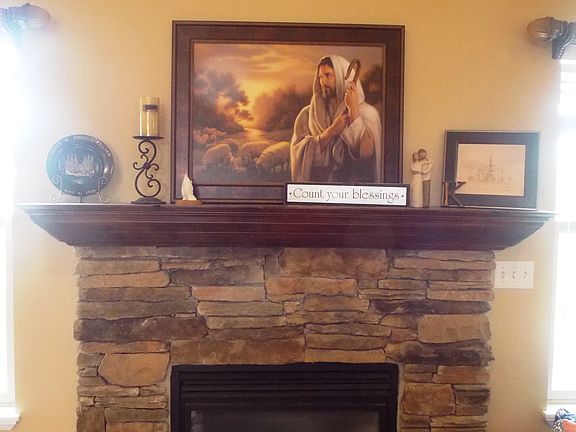 Fireplace in family room