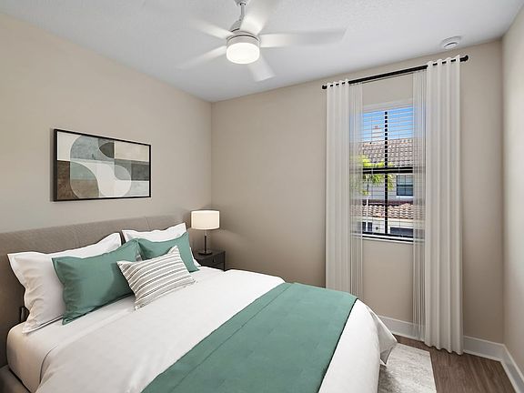 Updated Finishes bedroom with hard surface flooring