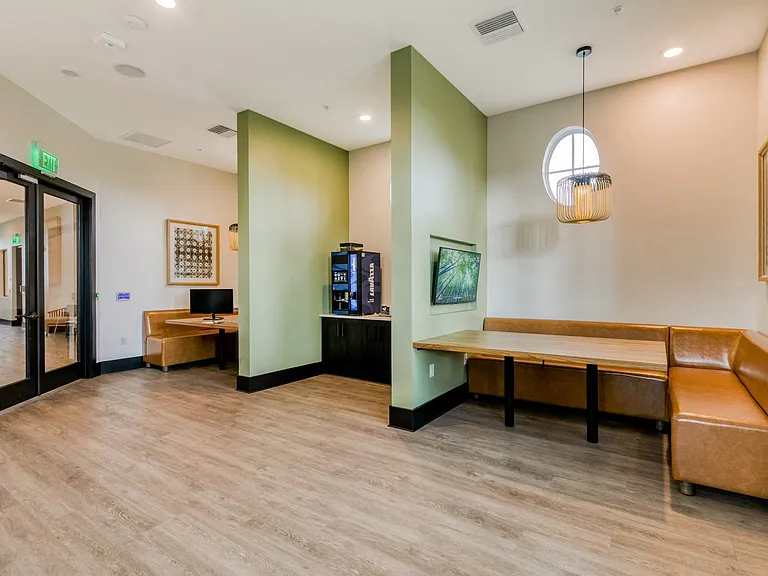 Enjoy our social cafe featuring a coffee bar