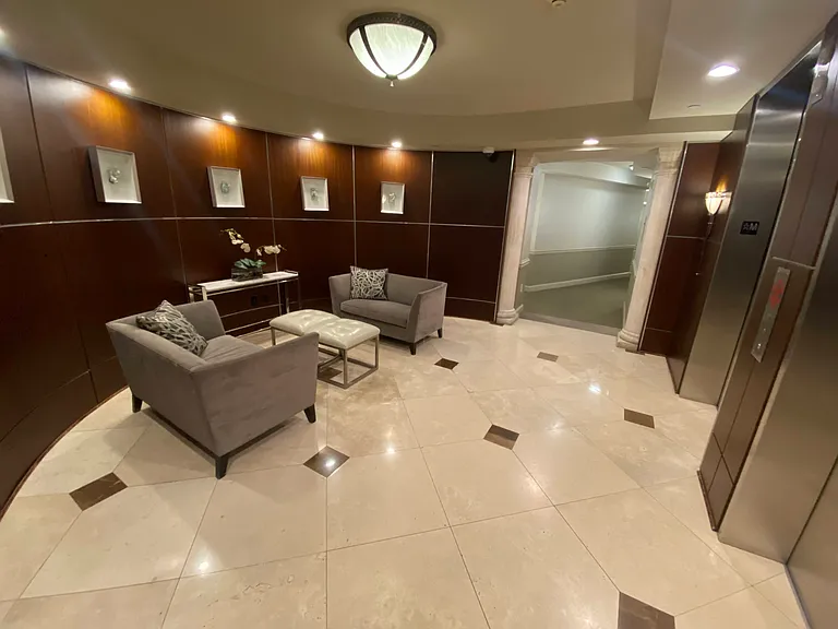 Elevator lobby.
