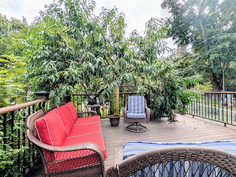 Wooden deck in the back