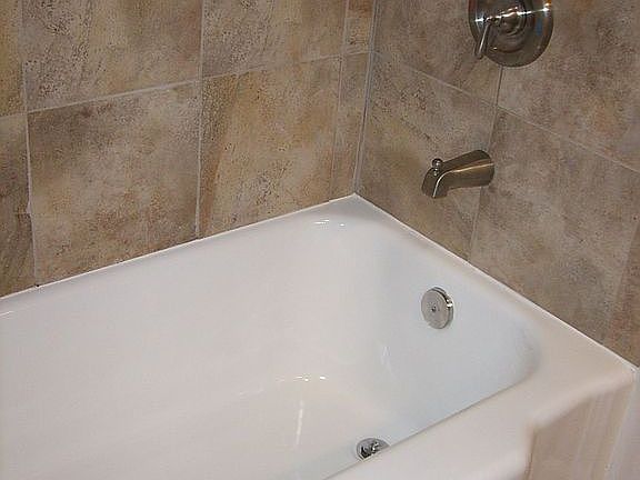 Remodeled Bath with Til Tub and Floor
