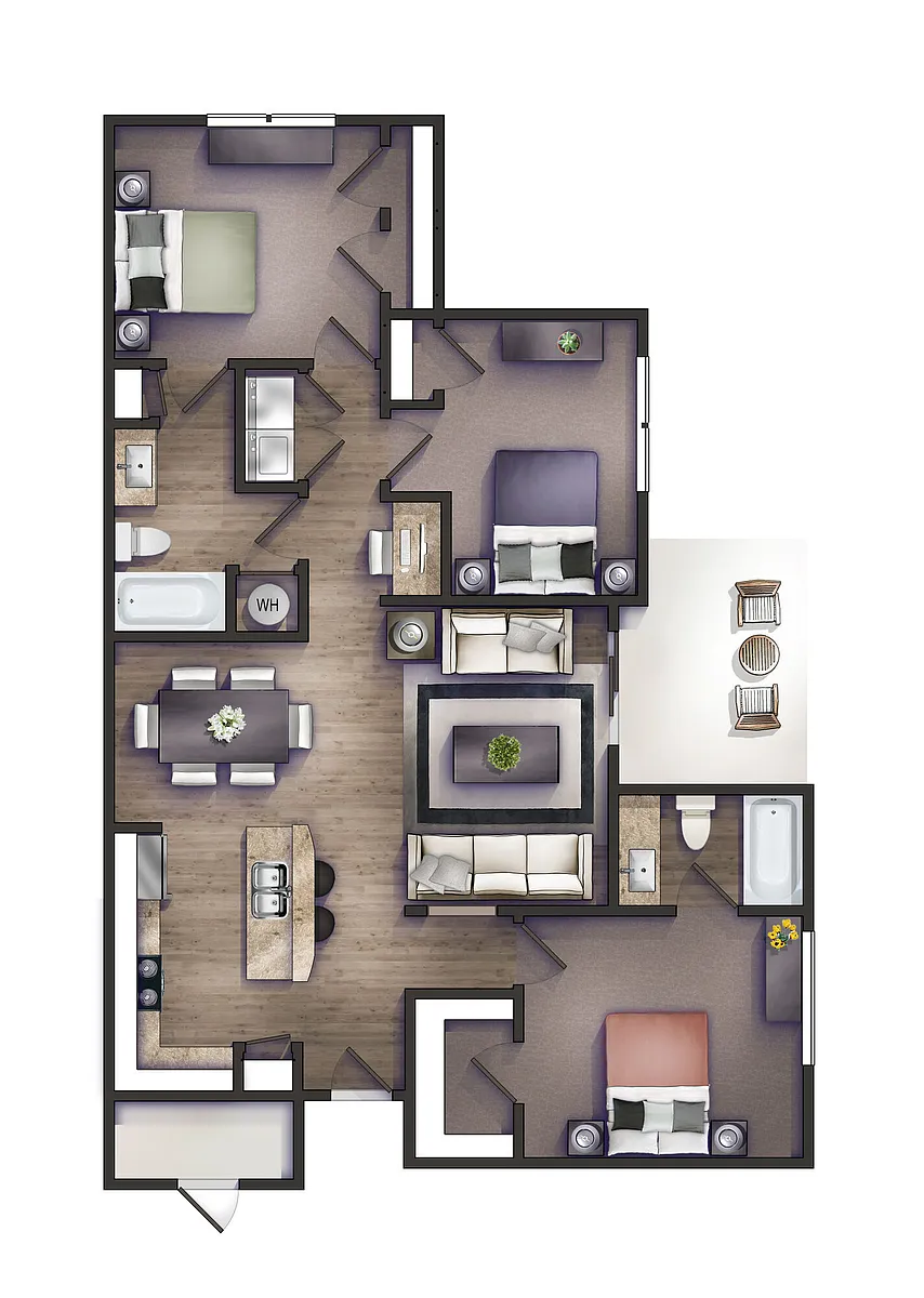 Floor plan The Thompson with Balcony