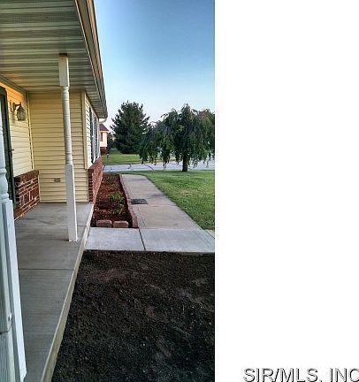 NEW concrete porch flowerbed
