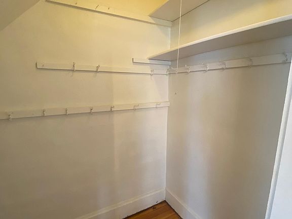 Large closet in living room for extra storage.