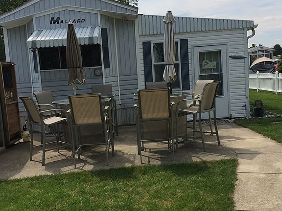 Back patio on channel