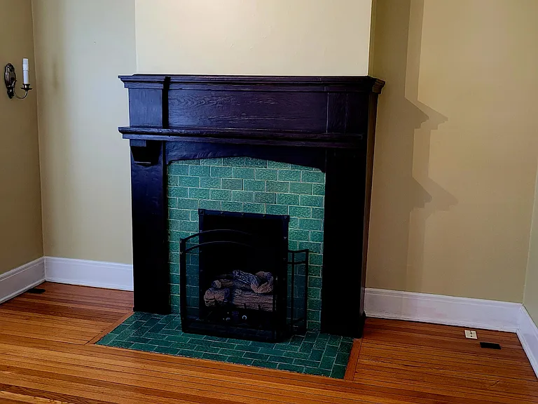 Gas fireplace in living room