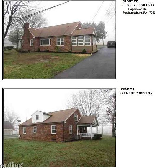 front and rear of home