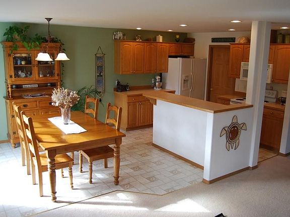 Dining room and kitchen