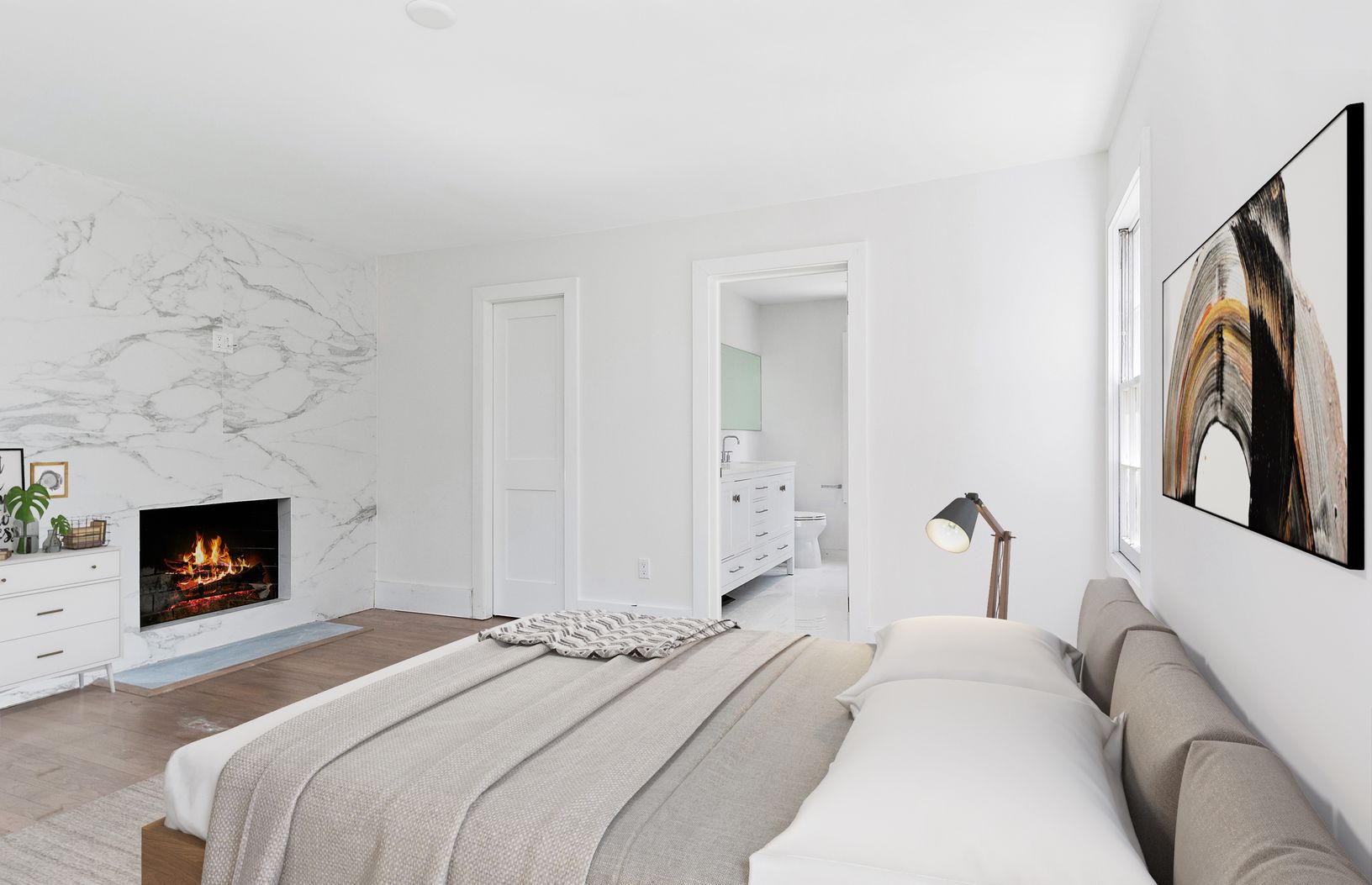Master Bedroom with Fireplace