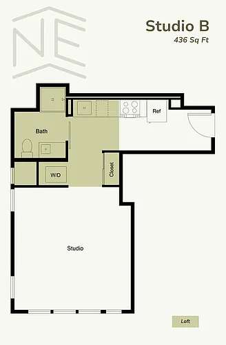 Floor plan Studio B