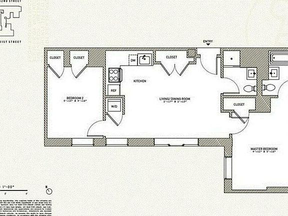 2nd image of 416 W 52nd St #404