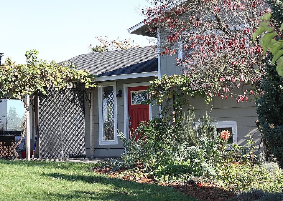 Front Door seen through yard