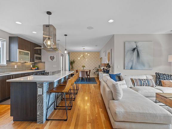 Great room - kitchen, living and dining