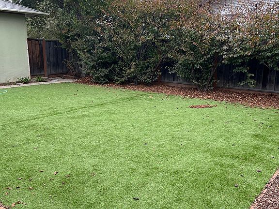 Back yard - artificial turf