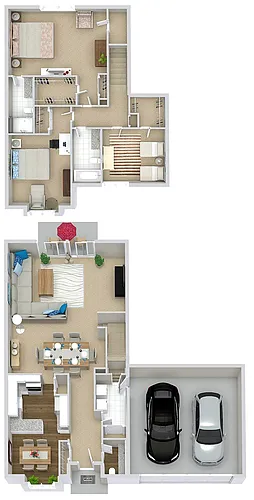 Floor plan 3 Bedroom 2.5 Bath