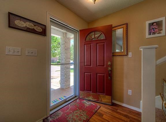 The front door welcomes you inside.