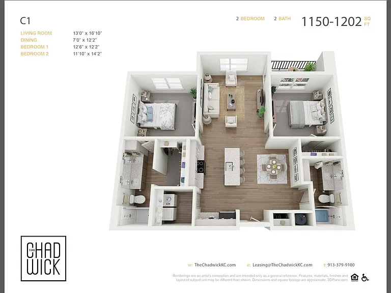 Two Bedroom, Two Bath Two Bedroom, Two Bath