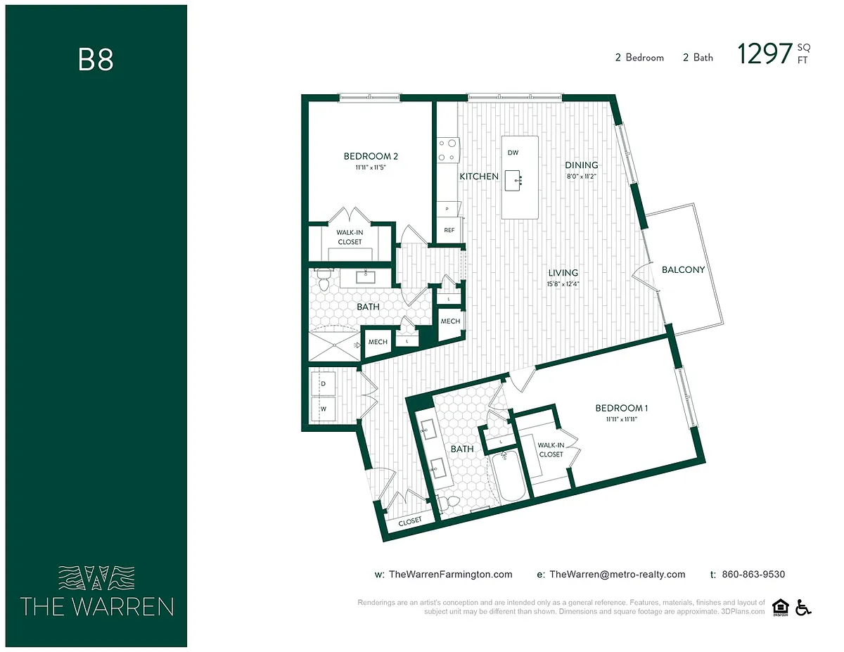 Floor plan 2-Bedroom B8