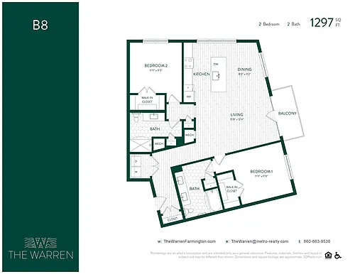 Floor plan 2-Bedroom B8