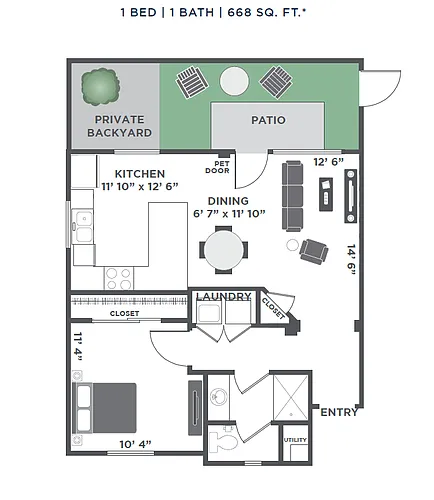 Floor plan One Bedroom