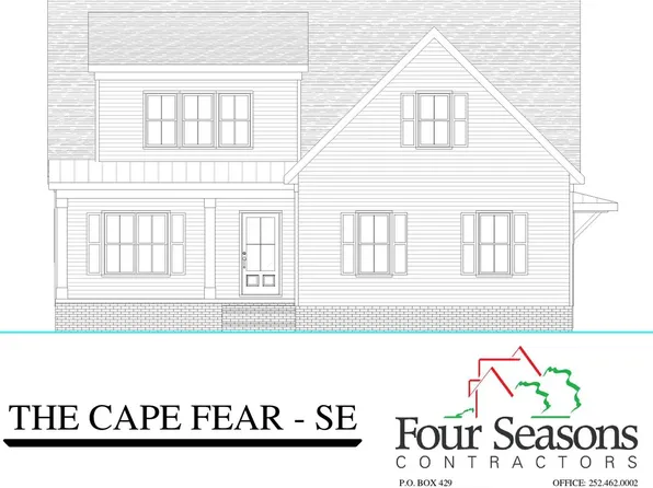 The Cape Fear Floor Plan, Four Seasons Nash County New Homes