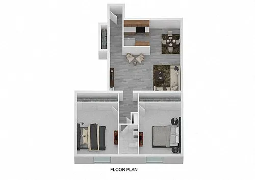 Floor plan 2 Bedroom, 1.5 Bath