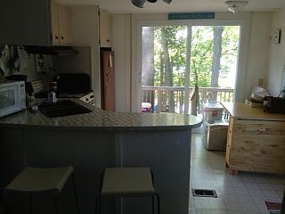 Kitchen and door to deck