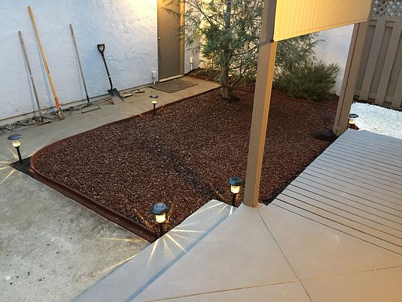 Front yard with sensor light
