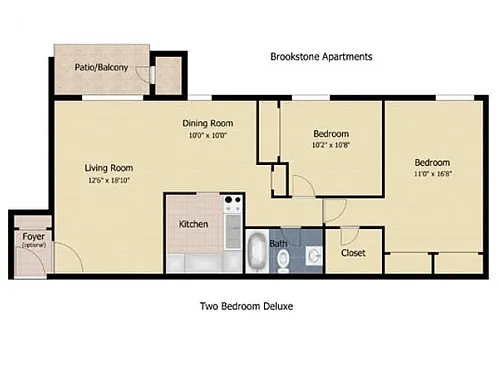 Floor plan 2 Bedroom Deluxe