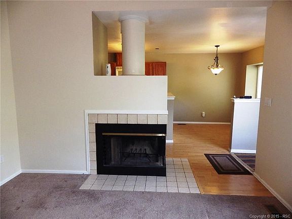 Gas fireplace in living room