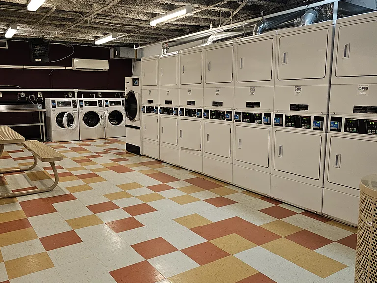 Laundry room in basement