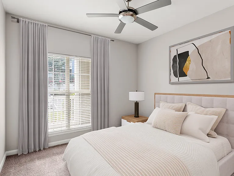 Retreat to a bedroom built for relaxation.
