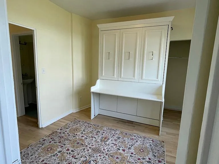 The office has a Murphy bed with desk so the space can be an office, a second bedroom, a workout space, an art space, or whatever else you need it to be!