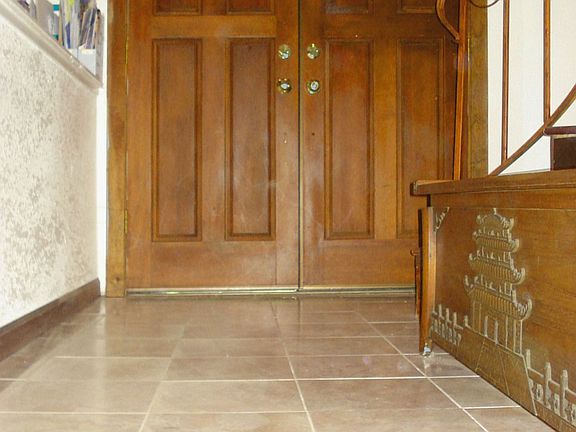 Marble and bullnose hard wood Front entrance