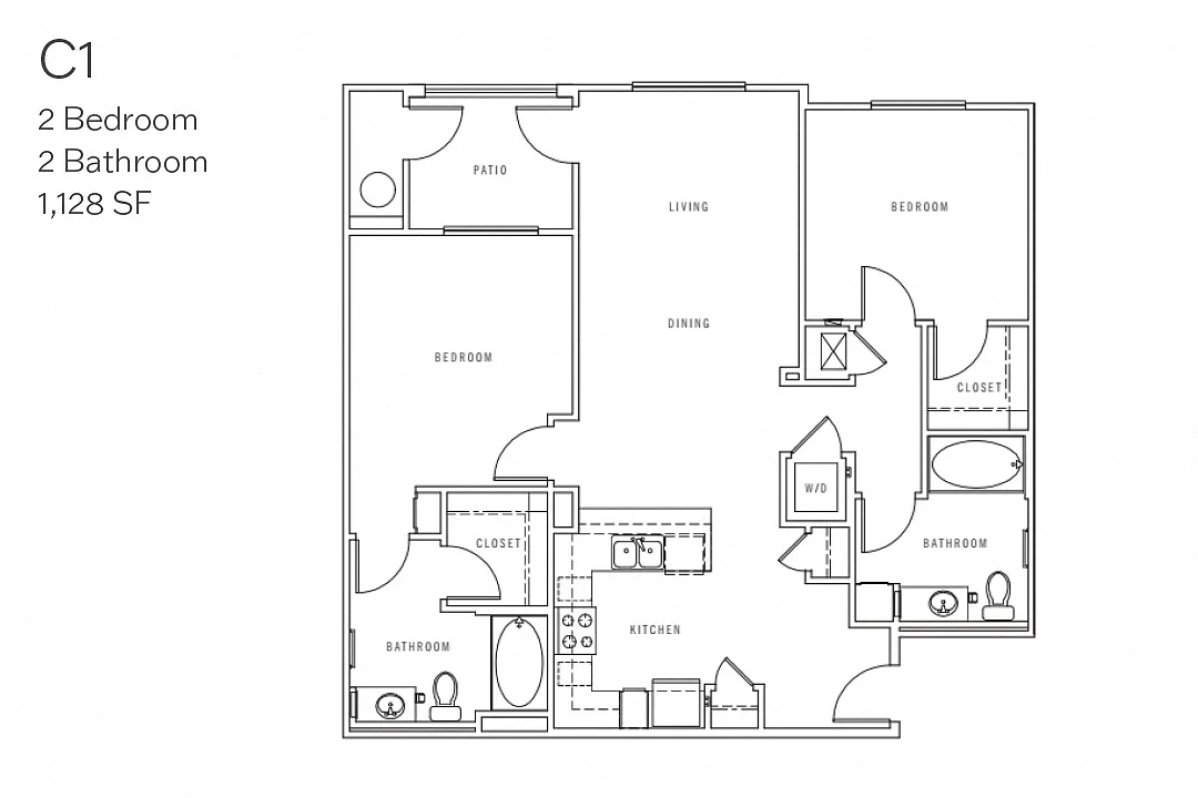 Floor plan C1 Two Bedroom