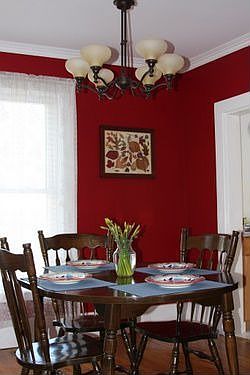 Dining room can accomodate large dinner parties