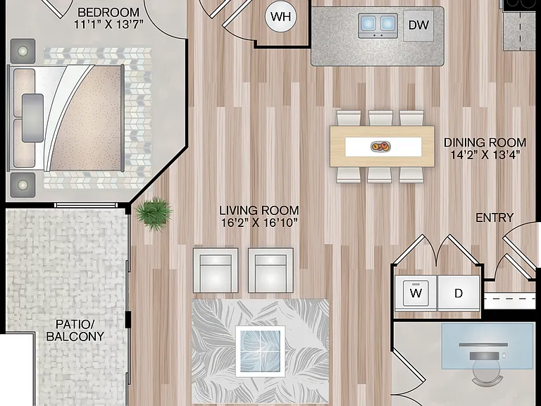 B1 floor plan High Point Uptown