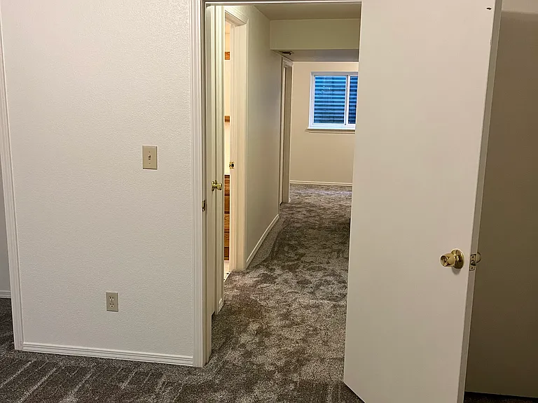 Basement hallway from bedroom