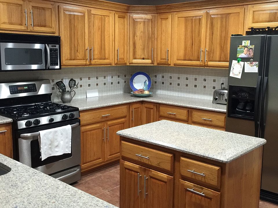 Hickory cabinets with crown 