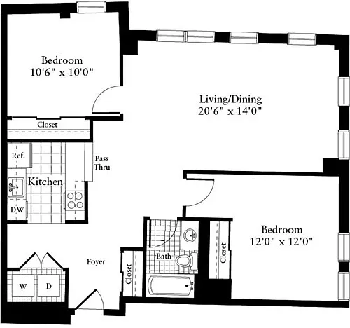 Floor plan 2 Bedrooms D