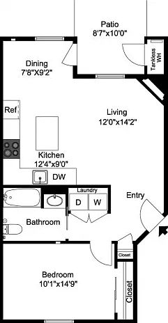 1 Bedroom | 1 Bath 1 Bedroom | 1 Bath