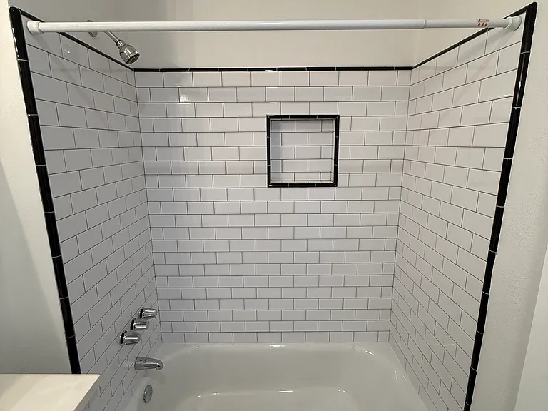 Newly installed Shower/tub combo with all new plumbing