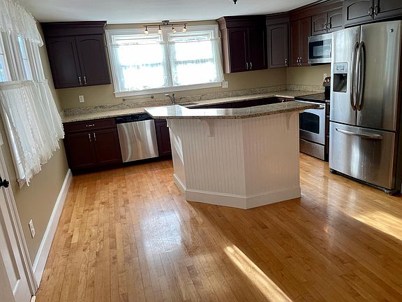 Kitchen with newly painted cabinets