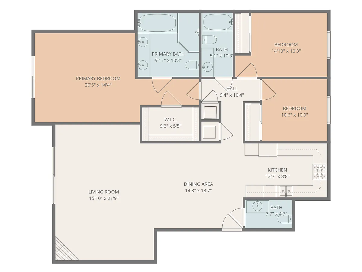 Floor plan First Floor - Non-remodeled