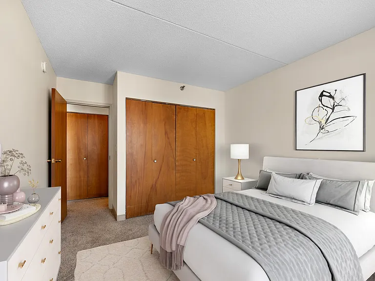 Welcome to Chardon Court Apartments, where modern comfort meets stylish living. This inviting bedroom offers abundant space and natural light, perfect for relaxation. Explore the amenities and make this your new home today! Schedule a visit now!